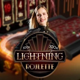 Live Casino logo of Lightning Roulette from Evolution at Slot Heart Casino