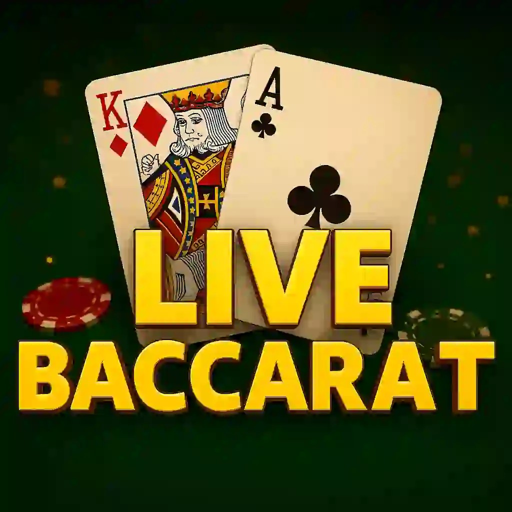 Live Baccarat logo by Evolution at Slot Heart Casino