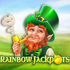 Rainbow Jackpots logo by Red Tiger Gaming at Slot Heart Casino