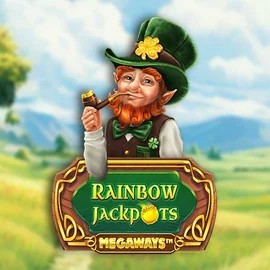 Rainbow Jackpots Megaways logo by Red Tiger Gaming at Slot Heart Casino